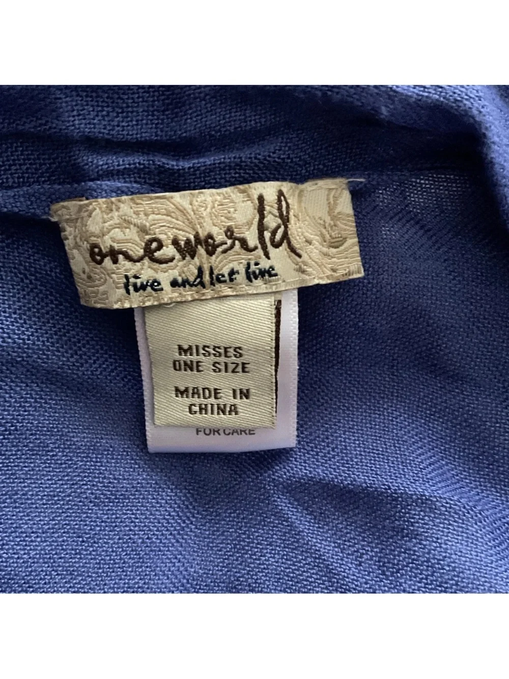 One World Blue Solid Rayon Knit Fringe Rectangle Scarf Wrap for Women